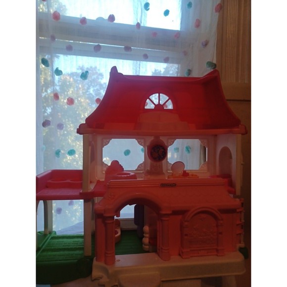 Fisher Price Little People Happy Sounds Home Pink Doll House - Picture 6 of 16